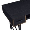 Vynxaria Settea Black Finish Computer Desk - 3 of 4