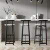FONTOI 3PCS Counter Stools with Back&Footrests, Armless Counter Height Bar Stools for Living Room Kitchen, Black&White, 13.78"*34.25"*15.55" - 4 of 4