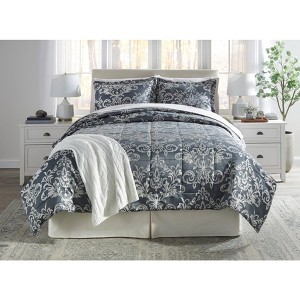BrylaneHome Damask Quilt Set - 1 of 2