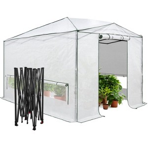 EAGLE PEAK 12'x8' Portable Large Walk-in Greenhouse, Roll-Up Zipper Entry Doors and Side Windows - 1 of 4
