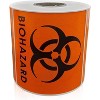 KOVOT - 500 Stickers - 4"x4" Orange Biohazard Logo Warning Labels - 2 of 4
