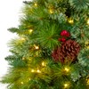 Nearly Natural 6-ft Montana Mixed Pine Artificial Christmas Tree with Pine Cones, Berries and 350 Clear LED Lights - 3 of 4