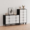 5 Drawers Dresser, Modern Wooden Tall Dresser with Deep Drawers - 3 of 4