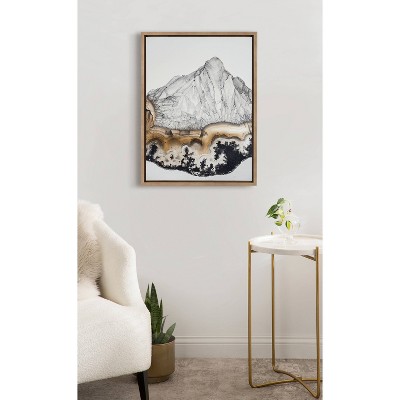 24" x 18" Gold Framed Ancient History Canvas Wall Art