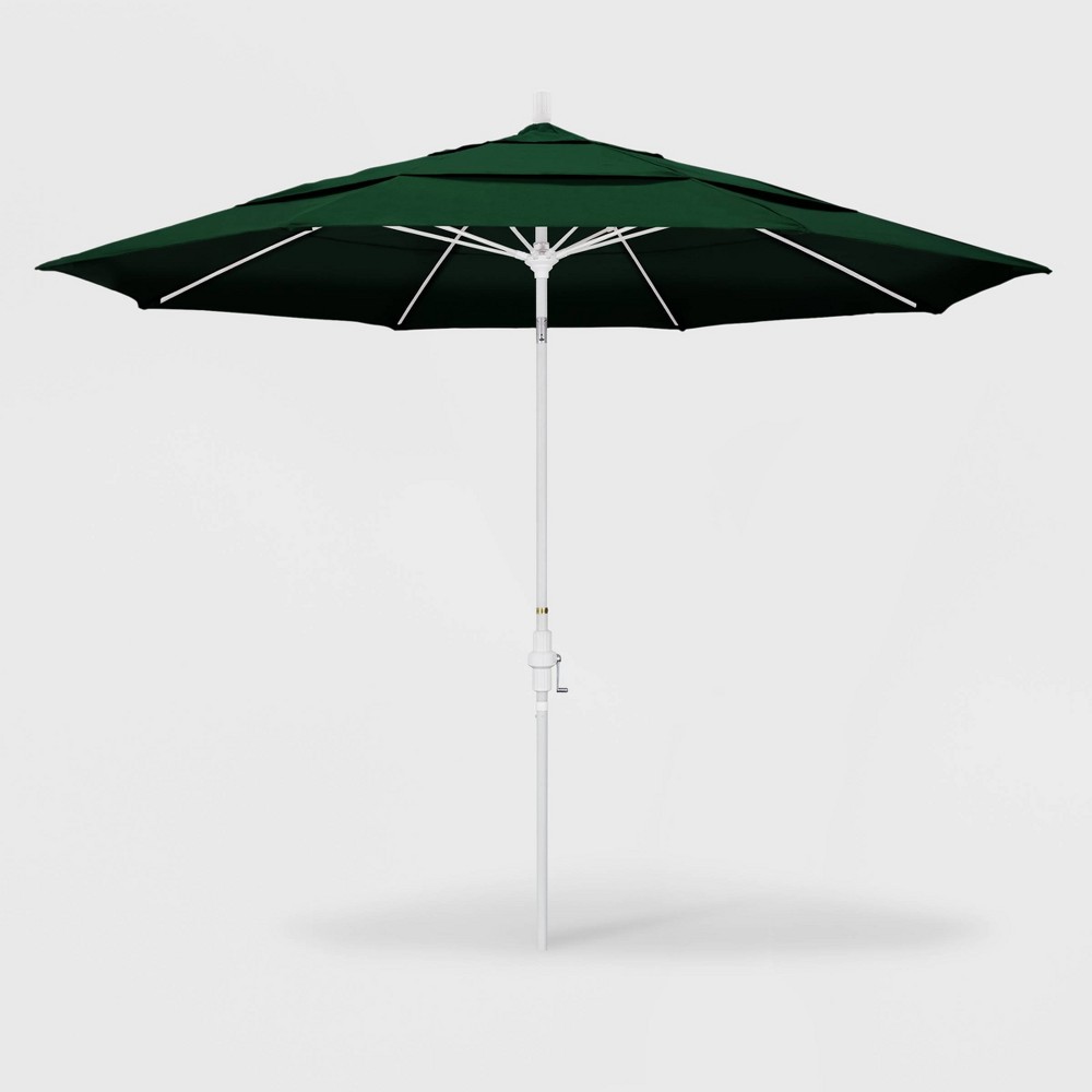 11 Sun Master Patio Umbrella Collar Tilt Crank Lift Sunbrella Forest Green California Umbrella