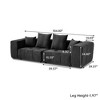 WJShome Modern Modular Sectional Sofa,104" Cloud Couch with Deep Seat, Linen Upholstered Loveseat Couch with Pillow for Small Spaces - 3 of 4
