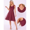 INSPIRE CHIC Women's Sequin Lace V Neck Sleeveless Wedding Guest Dress - 2 of 4