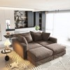 KTMBDW 102.4" Sofa Couch, Comfy Couches for Living Room, Plush Corduroy Sofas for Living Room, Tool-Free Setup Deep Seat Sofa - 2 of 4