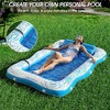 MOVSSOU Inflatable Tanning Pool Lounger Float Sun Tanning Water Filled Floatie Toys with Drink Holder 85"x63" - 3 of 4