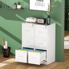 Munora - 3-Drawer Locking Vertical File Cabinet - 18"D for Letter/Legal Folders - White - 2 of 4