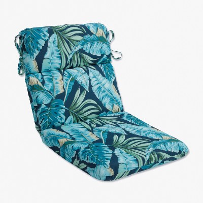 Outdoor/Indoor Rounded Corners Chair Cushion Tortola Midnight Blue - Pillow Perfect