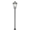 Talbot Outdoor Glass Pendant Light - 4 Bulbs, Dimmable, 19.5" x 128.25", Black Finish - 2 of 4