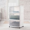 Sterilite Three Drawer Wide Cart With Clear Drawers : Target