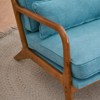 Karl Home Mid Century Solid Wood Accent Chair Upholstered Armchair with an Extra Pillow - 3 of 4