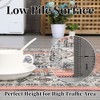 Vintage Floral Rugs for Living Room Bedroom Persian Area Rug Medallion Low Pile Non-Slip Carpet - 4 of 4