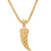Steeltime 24" 14k gold plated sterling silver horn pendant - 2 of 3