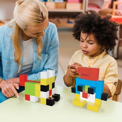 PICASSO-TILES 50 PC Magnetic Building Puzzle Cubes Set for Kids Ages 3+