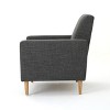 Christopher Knight Home Sawyer Contemporary Upholstered Club Chair with Tapered Rubberwood Legs - 4 of 4
