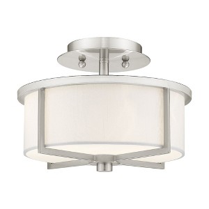 Livex Lighting Wesley 2 - Light Semi-Flush Mount in  Brushed Nickel - 1 of 1
