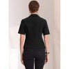 Allegra K Women's Regular Fit Shawl Collar Open Front Short Sleeve Work Office Suit Blazer - 4 of 4