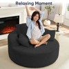 Mjkone Corduroy Lazy Sofa Bean Bag Chair,Sponge Chaise Lounge Chair Indoor,Modern Sleeper Chair for Living Room Bedroom Office - 2 of 4