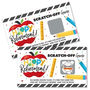 Big Dot of Happiness Teacher Retirement - Happy Retirement Party Game Scratch Off Cards - 22 Count - 1 of 4