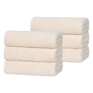 Zero Twist Waffle Textured Cotton Medium Weight Towel Set by Blue Nile Mills - 1 of 4