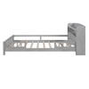 YOOCOZZ Full Size Wood Platform Bed with Built-in LED Light, Storage Headboard and Guardrail - Antique Grey - 4 of 4