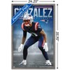 Trends International NFL New England Patriots - Christian Gonzalez 24 Framed Wall Poster Prints - 3 of 4