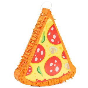 Blue Panda Pizza Pinata for Foodie Party Decorations, Birthday, 16.5 x 13.5 x 3 inches - 1 of 4