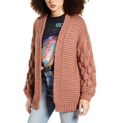Women's Chunky Knit Open Front Cardigan - Dreamers by Debut