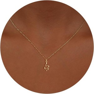 14K Gold Plated Charm Necklace for Women, Assorted Beach & Nature Themed Pendants - 1 of 4