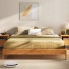 Retractable Bed frame No Headboard, wood Bed Frame with Solid Wood Slat Bases - 2 of 4