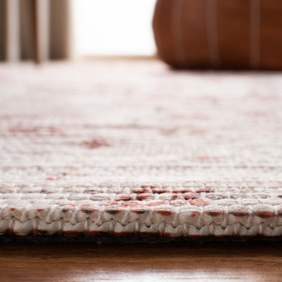 Gray Cotton Synthetic 8' x 10' Handmade Flat Woven Rug