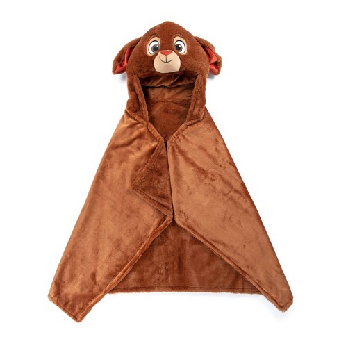 Disney Wish Valentino Hooded Kids Blanket Brown