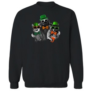 Rerun Island Men's St Pats Animal Trio Long Sleeve Graphic Cotton Sweatshirt - 1 of 1