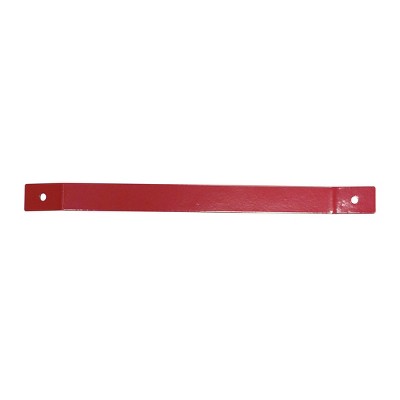 Red Enameled Double Shelf Wall Mounted Pot Rack