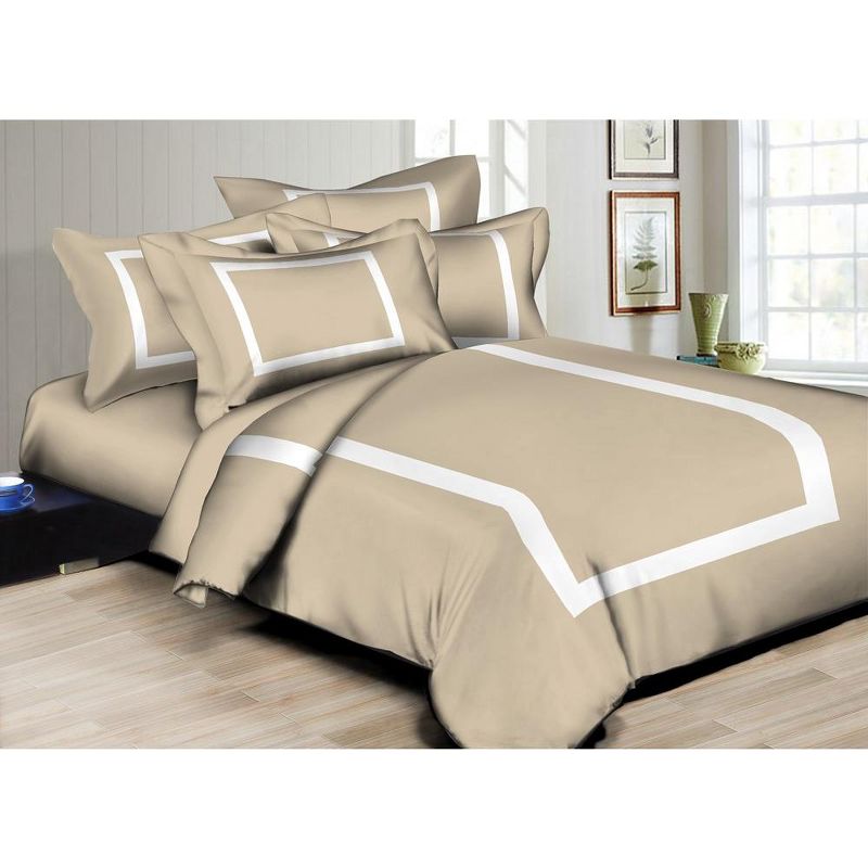 Circles Home 300TC Hotel Style Taupe Duvet Set, 1 of 4