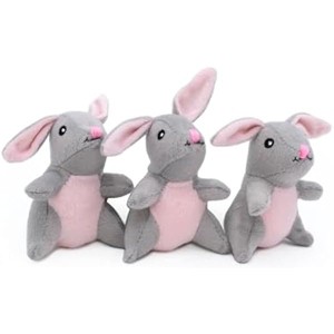 ZippyPaws - Burrows Replacement Miniz Bunnies 3-Pack - Hide and Seek Dog Toys, Squeaky Dog Toys for Small and Medium Dogs - 1 of 1