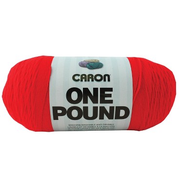 Caron Acrylic Dryable Machine Washable Yarn, 812 yd, Scarlet, 1 lb