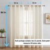 HLC.ME Abbey Faux Linen Textured Semi Sheer Privacy Light Filtering Window Grommet Thick Curtain Panels, Set of 2 - 3 of 4