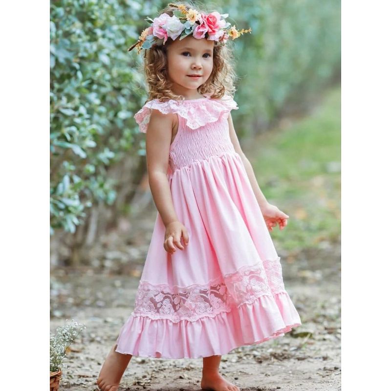 Spring Chic Lace Maxi Dresss - Mia Belle Girls, 2 of 5