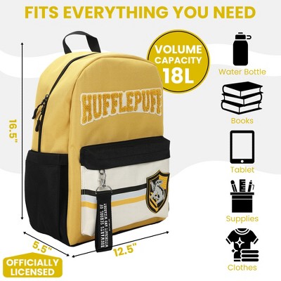 Harry Potter Hufflepuff Crest 16.5" Adult Yellow Backpack — фото 3