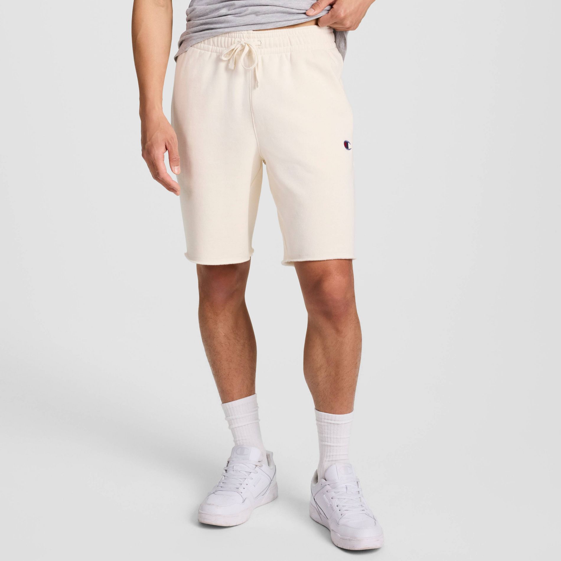 Champion Men's Fleece Shorts - Light Off-White XXL