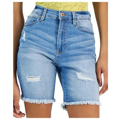 Celebrity Pink Womens Distressed Cutoff Casual Bermuda Shorts