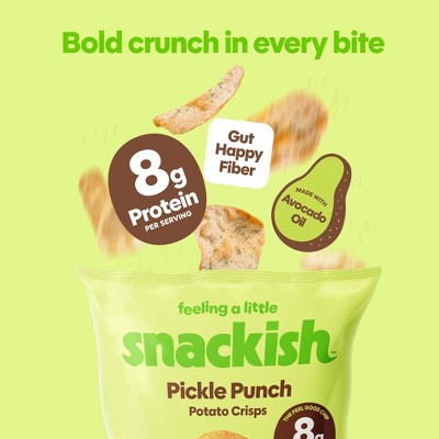 Snackish Pickle Punch Potato Crisps - 5oz