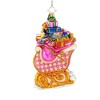 Christopher Radko Company 6.5 Inch Baby's Bounty Sleigh Pink First Christmas Teddy Bear Tree Ornaments - 3 of 3