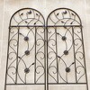 MOEPISY 2 Pack Metal Garden Trellis 86.7 inch x 19.7 inch Rustproof Trellis for Climbing Plants Brown - 2 of 4