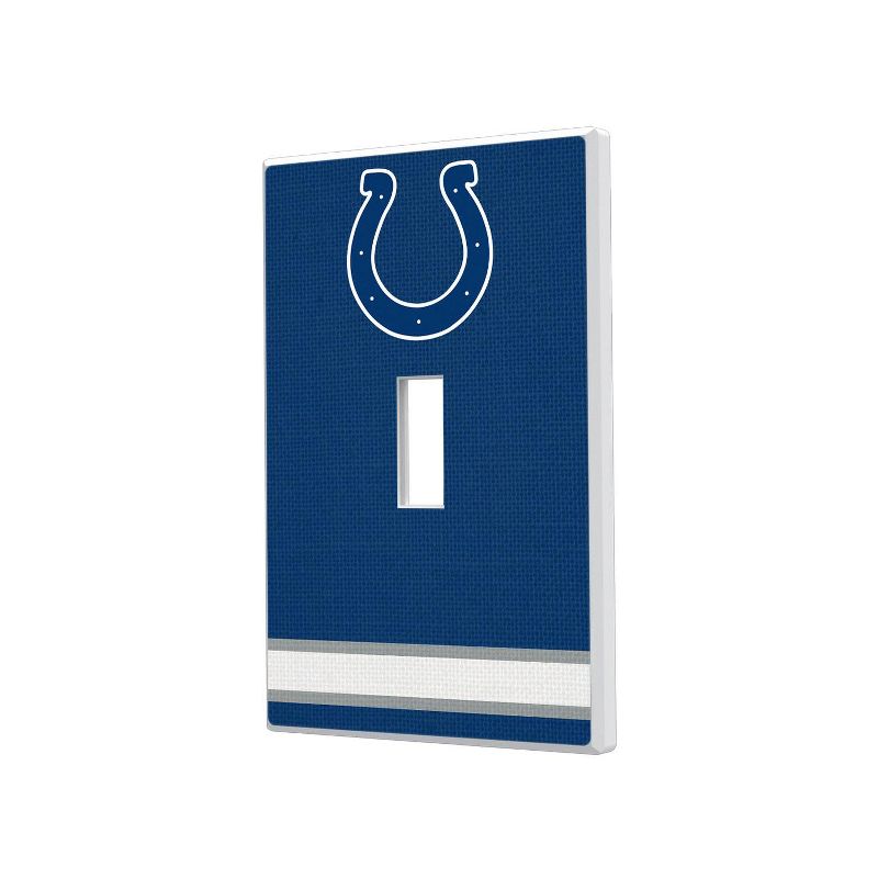 Keyscaper Indianapolis Colts Stripe Hidden-Screw Light Switch Plate, 1 of 2