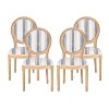 GDFStudio Newman Traditional Upholstered Rubberwood Dining Chairs (Set of 4) - 2 of 4